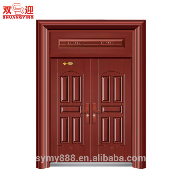 Exterior security double hot galvanized steel door